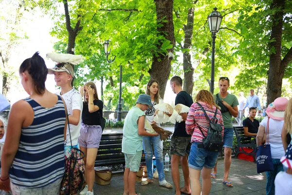 Ukraine Odessa 2018 관광객들은 오데사 우크라 도시를 방문한다 우크라 이나의 — 스톡 사진