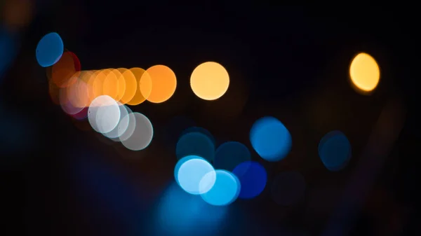 circle bokeh in night time