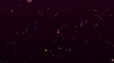 Pembe parlak altın çemberler yağmur yağışlı video animasyonu siyah arkaplan üzerinde pürüzsüz döngü.