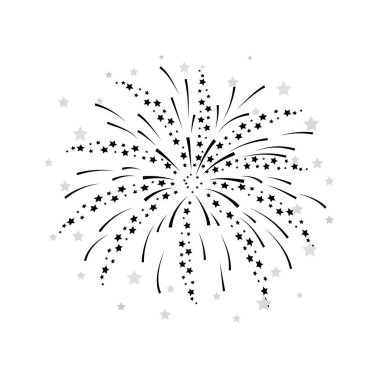 Siyah havai fişek vektör illüstrasyon