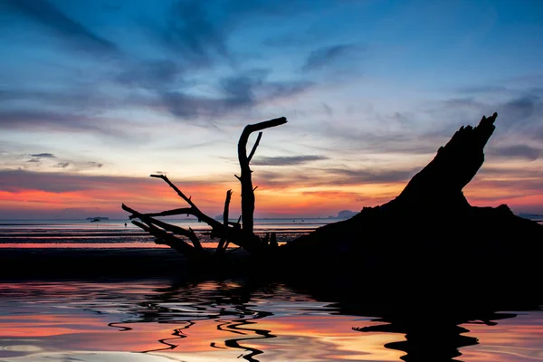 Beautiful Sunset Sea Thailand — Stock Photo, Image