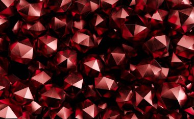 Arka plan ile Lots-in düşük poli yuvar üst görüntüleme 3d render