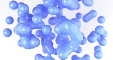 Soyut sıvı şekil 3d render Closeup arka plan