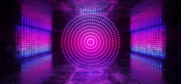 Sci Futuristic Cyber Modern Alien Dance Retro Club Stage Neon — Photo