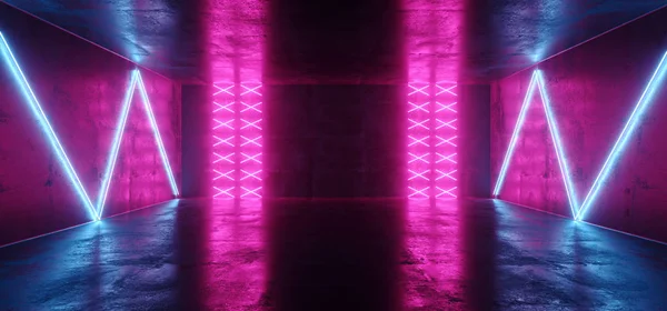 Sci Futuristic Neon Led Laser Glowing Modern Empty Dark Vibrant —  Fotos de Stock