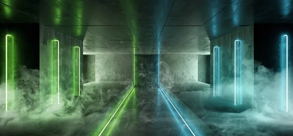 Sci Cyber Futurystyczny Nowoczesne Retro Obcych Dance Club Świecące Zielony — Zdjęcie stockowe