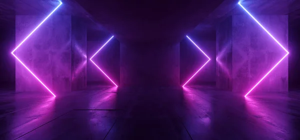 Sci Pilar Formade Neon Cyber Futuristisk Modern Retro Alien Dance — Stockfoto