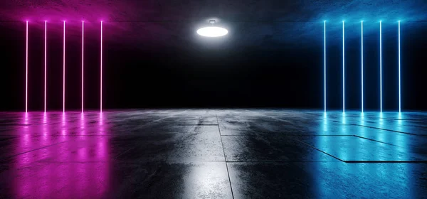 Sci Neon Fioletowy Różowy Niebieski Laser Led Futurystyczny Nowoczesny Taniec — Zdjęcie stockowe