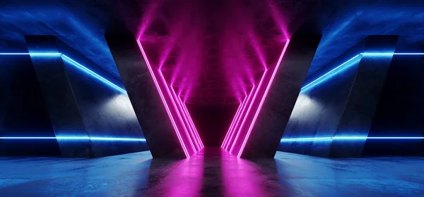 Futuristische Retro Neon Dance Stage Show Mode Buitenaardse Sci Moderne — Stockfoto