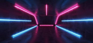 Neon parlayan lazer Sci Fi fütüristik sahne Show dans Oda Purpl