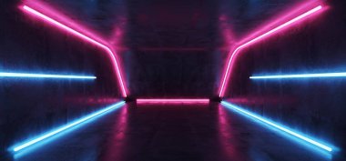 Neon parlayan lazer Sci Fi fütüristik sahne Show dans Oda Purpl