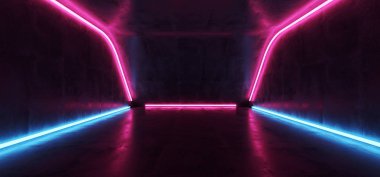 Neon parlayan lazer Sci Fi fütüristik sahne Show dans Oda Purpl