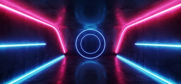 Neon Glowing Circle Laser Sci Fi Futuristic Stage Show Dance Roo
