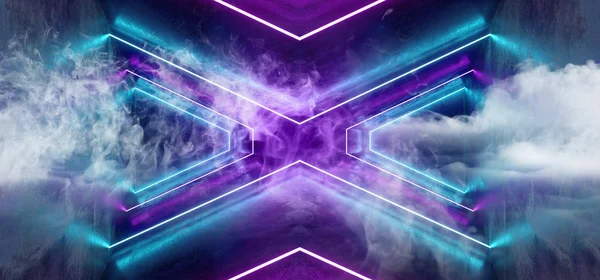 Duman sahne dans Neon lazer ultraviyole mor pembe mavi duman 