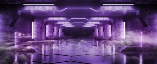 Smoke Ultraviolet Purple Futuristic Triangle Alien Spaceship Neo