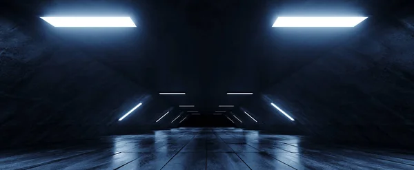 Sci Fi Futuristic Alien Spaceship  Dark Empty Grunge Concrete Re