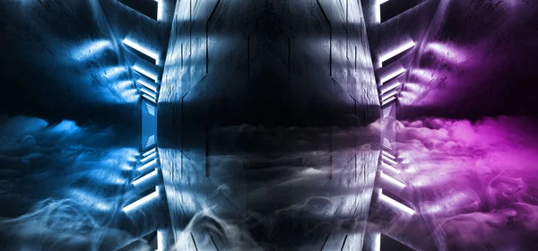 Roken mist Sci Fi futuristische abstracte Alien ruimteschip reflecterende — Stockfoto