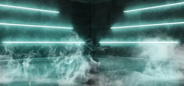 Sci Fi Neon fütüristik Cyberpunk Retro Modern Vibr parlayan duman — Stok fotoğraf