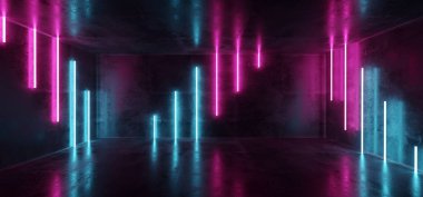 Sci Fi Neon arka plan Cyberpunk fütüristik aydınlık Psychedeli