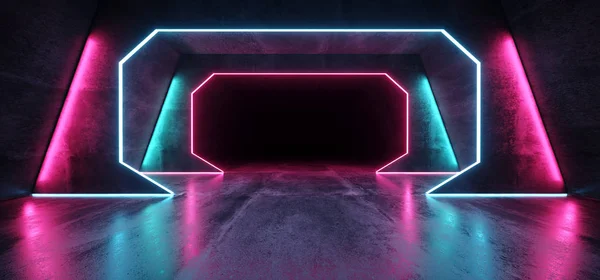 Neon achtergrond futuristische Sci Fi Cyberpunk psychedelische kosmische L — Stockfoto