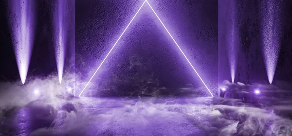 Roken driehoek Sci Fi futuristische achtergrond levendige paarse Ultra — Stockfoto