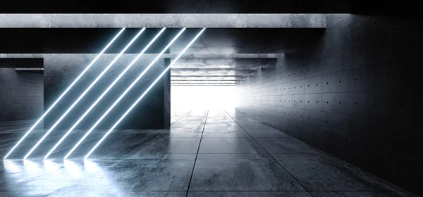 Függőleges ferde lézer neonfények Grunge konkrét Modern üres S — Stock Fotó