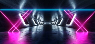 Neon parlak çizgi Sci Fi fütüristik Club dans Retro Alie şeklinde.