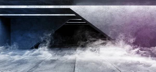 Smoke Fog Blue Purple Grunge Concrete Sci Fi Elegant Modern Futu — Stock Photo, Image
