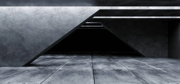 Grunge Concrete Sci Fi Elegante astronave moderna futuristica sotto — Foto Stock