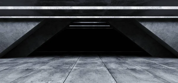 Trójkąt Grunge betonu Sci Fi eleganckie nowoczesne futurystyczne przestrzenie — Zdjęcie stockowe
