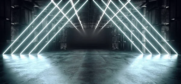 Portal Gate Alien ruimteschip Neon gloeiende driehoek vormige witte B — Stockfoto
