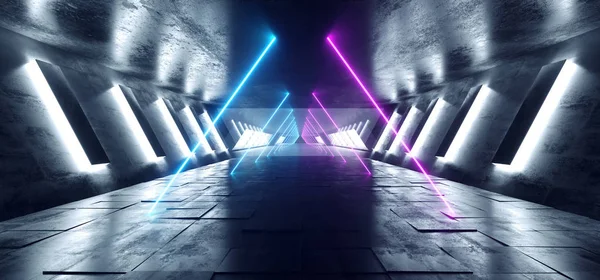Neon izzó háromszög alakú Sci Fi futurisztikus Club Dance Retro — Stock Fotó