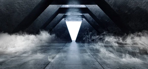 Smoke Fog Triangle Grunge Concrete Sci Fi Elegante Futuris moderno — Foto Stock