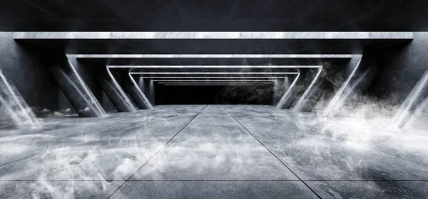 Smoke Fog Triangle Grunge Concrete Sci Fi Elegante Futuris Moderno — Fotografia de Stock