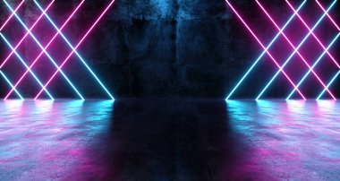Cyberpunk Neon boş canlı lazer parlak mor mor ötesi Bl