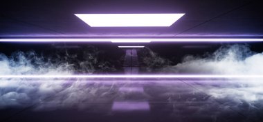 Sis yatay çizgiler Neon Studio inşaat üçgen VIB duman