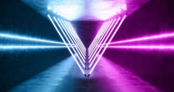 Cyber driehoek Neon Laser TL-buis licht gloeiende blauwe P — Stockfoto