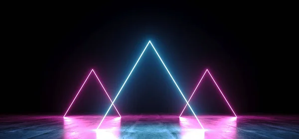 Sci Fi fütüristik Modern Retro tarzı canlı Neon lazer parlayan — Stok fotoğraf