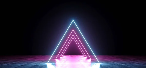 Sci Fi futurystyczny nowoczesnym stylu Retro wibrujący Neon świecące Laser — Zdjęcie stockowe