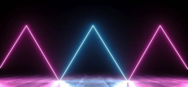 Sci Fi Futurista Moderno Estilo Retro Vibrante Neon Brilhante Laser — Fotografia de Stock
