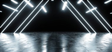 Neon parlayan üçgen mavi beyaz canlı arka planda Grunge Co