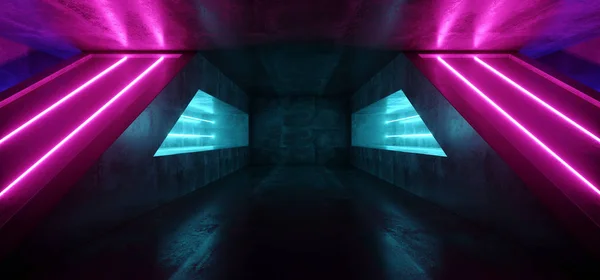 Virtuális valóság háttér szakaszban üres sötét élénk lila Neon — Stock Fotó