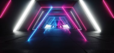 Sci Fi mor mavi canlı sanal gerçeklik Cyber La parlak Neon