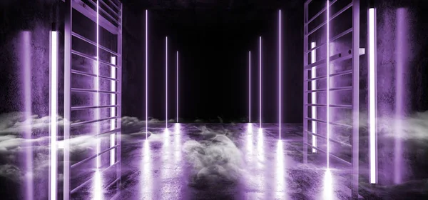 Fumaça Sci Fi néon brilhante roxo ultravioleta vibrante virtual Rea — Fotografia de Stock