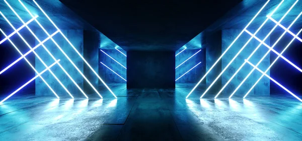 Virtual Sci Fi Fluorescente Neon Ciberfuturista Moderno Retro Al — Fotografia de Stock