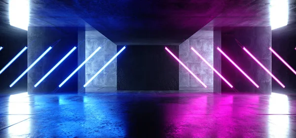 Háromszög piramis neon izzó sci fi lila kék futurisztikus conc — Stock Fotó