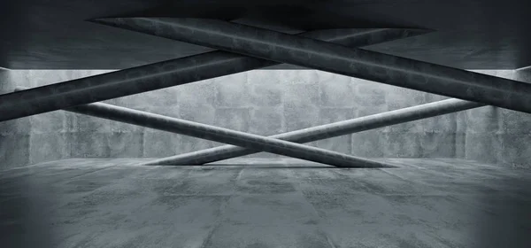 Fantascienza moderna minimalista sotterraneo cemento cemento Grunge Ha — Foto Stock
