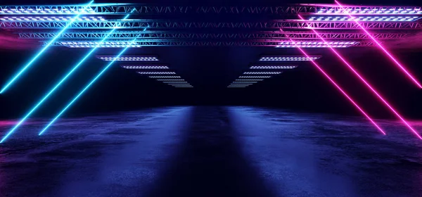 Triangle Pyramid Neon Glowing Sci Fi Purple Blue Futuristic Conc