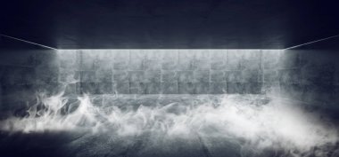 Sci Fi Modern minimalist yeraltı beton çimento Gru duman