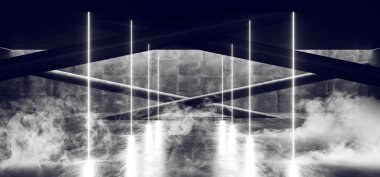 Sci Fi Modern minimalist yeraltı beton çimento Gru duman